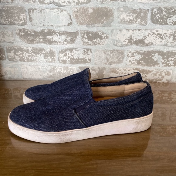 Vionic Shoes - Vionic Dark Wash Denim Slip On